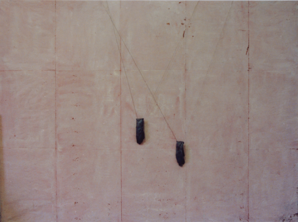 attila szucs, 3x5, oil, lead, canvas 200x270cm. 1990