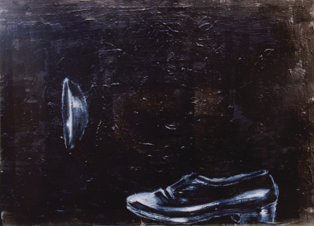 attila szucs, body power, oil, canvas, 45x30cm. 1991