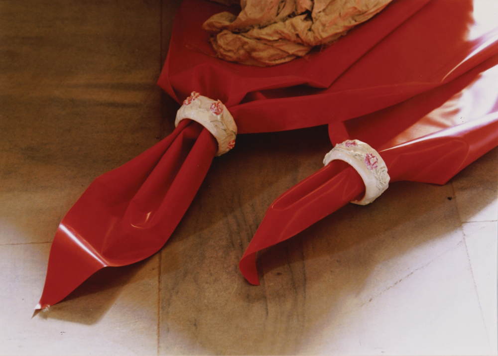 attila szucs, dinner, installation, detail,  1991