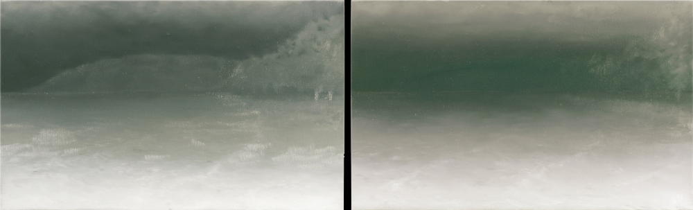 studie for twilight diptich. o,c. 40x100cm. 1995