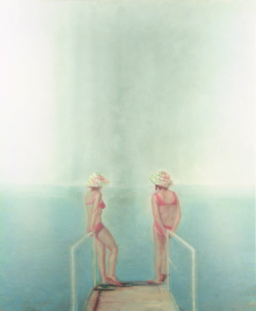 two women on stage o.c. 240x200cm. 2002