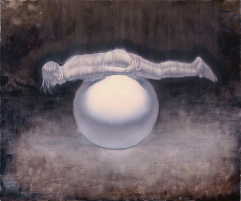 white ball planking, oil on canvas. 100x120cm 2011