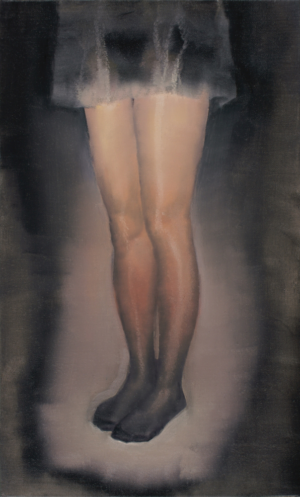 attila szucs, black and silky, oil on canvas mounted on board, 50x30cm. 2013