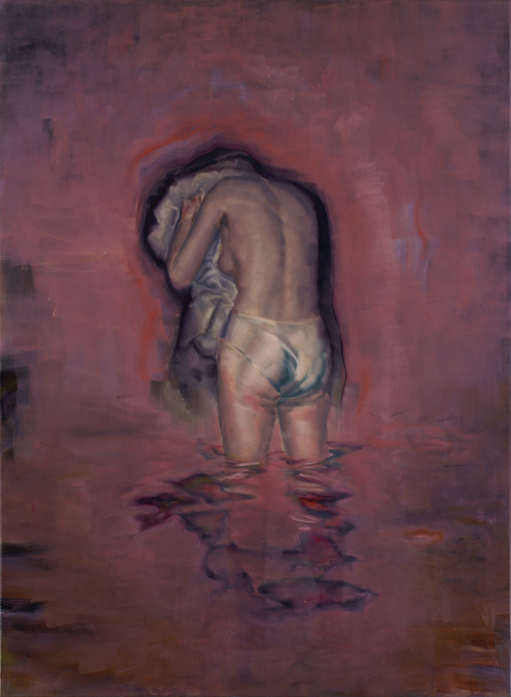attila szucs, toweling woman, oil on canvas, 190x140cm. 2010-2013