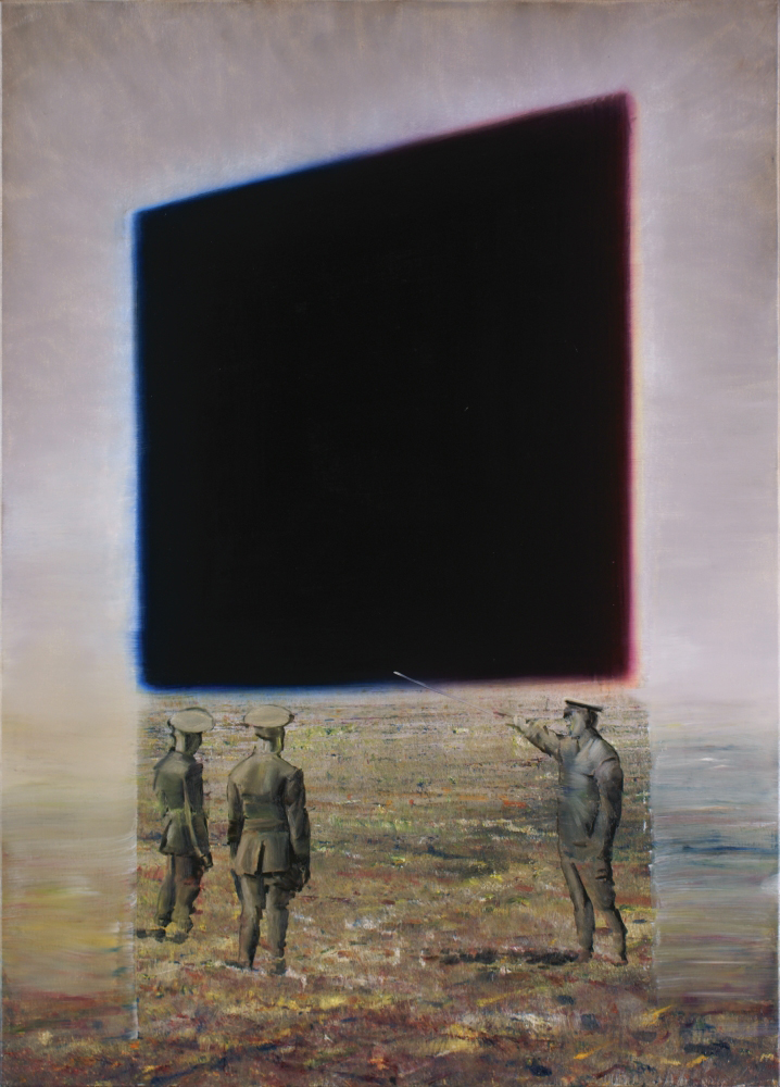 attila szucs, preparation for the darkness, oil on canvas, 140x100cm. 2014 []