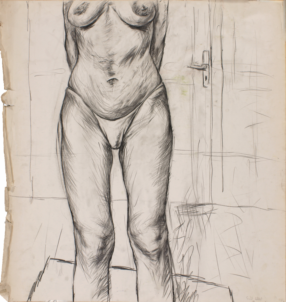 Attila Szucs study, 76,5x72,5cm 1986