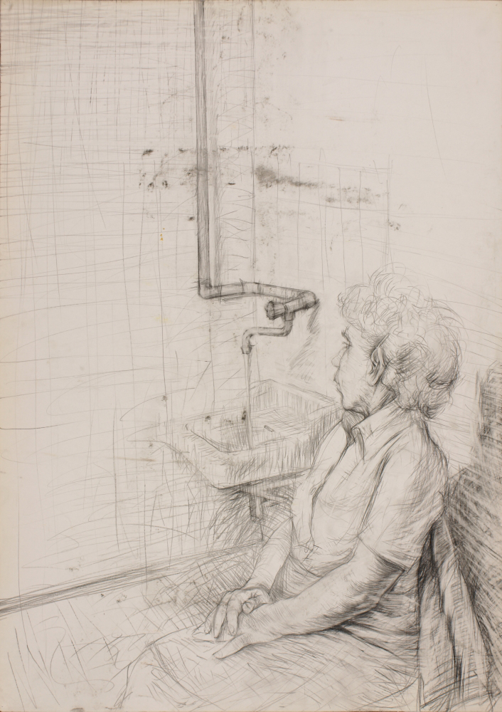 Attila Szucs study, 86,5x61,5cm 1986 03