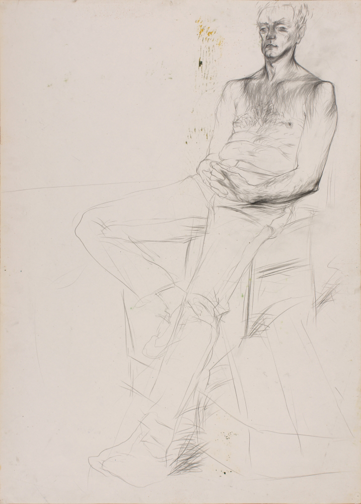 Attila Szucs study, 86,5x61,5cm 1986 04