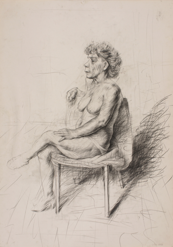 Attila Szucs study, 87x61,5cm 1986