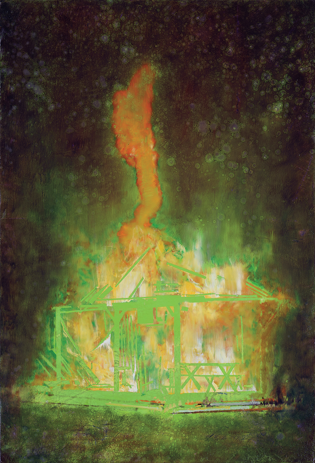 fire spirit, oil on canvas. 74x50,5cm. 2019