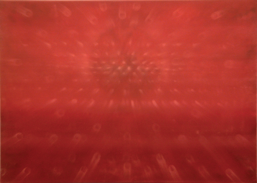 accelerating red o.c. 50.5x71cm 2001