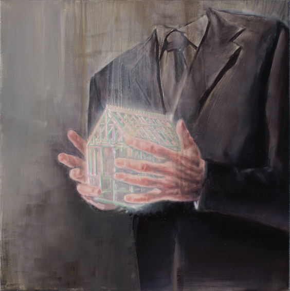 the plan, oil on canvas, 70x70cm. 2011