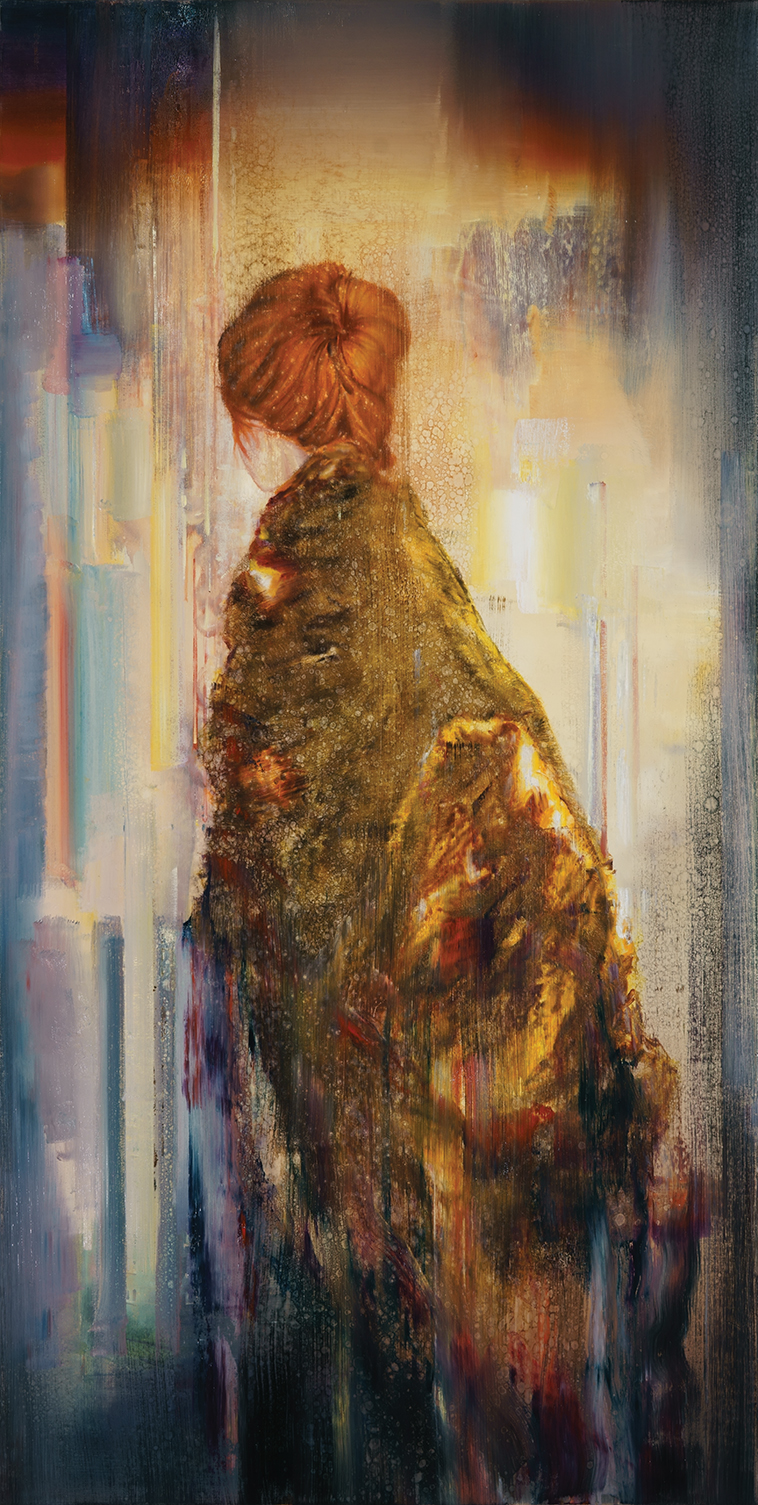 apparition, oil on canvas. 200x100cm. 2020-2021
