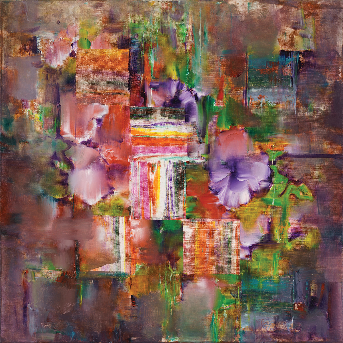 flower chess, oil on canvas. 44x44cm. 2021