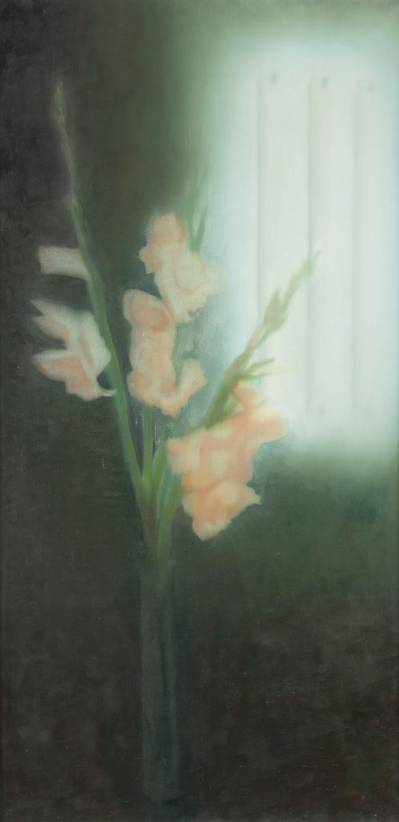 kardvirágok, olaj, vászon, 140x70 cm. 1998