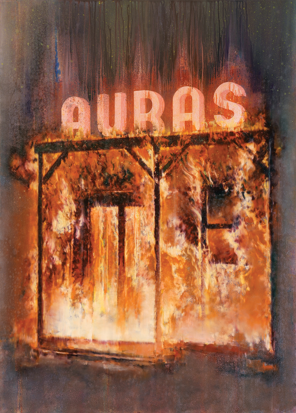 auras, oil on gesso on plywood, 140x100cm. 2017