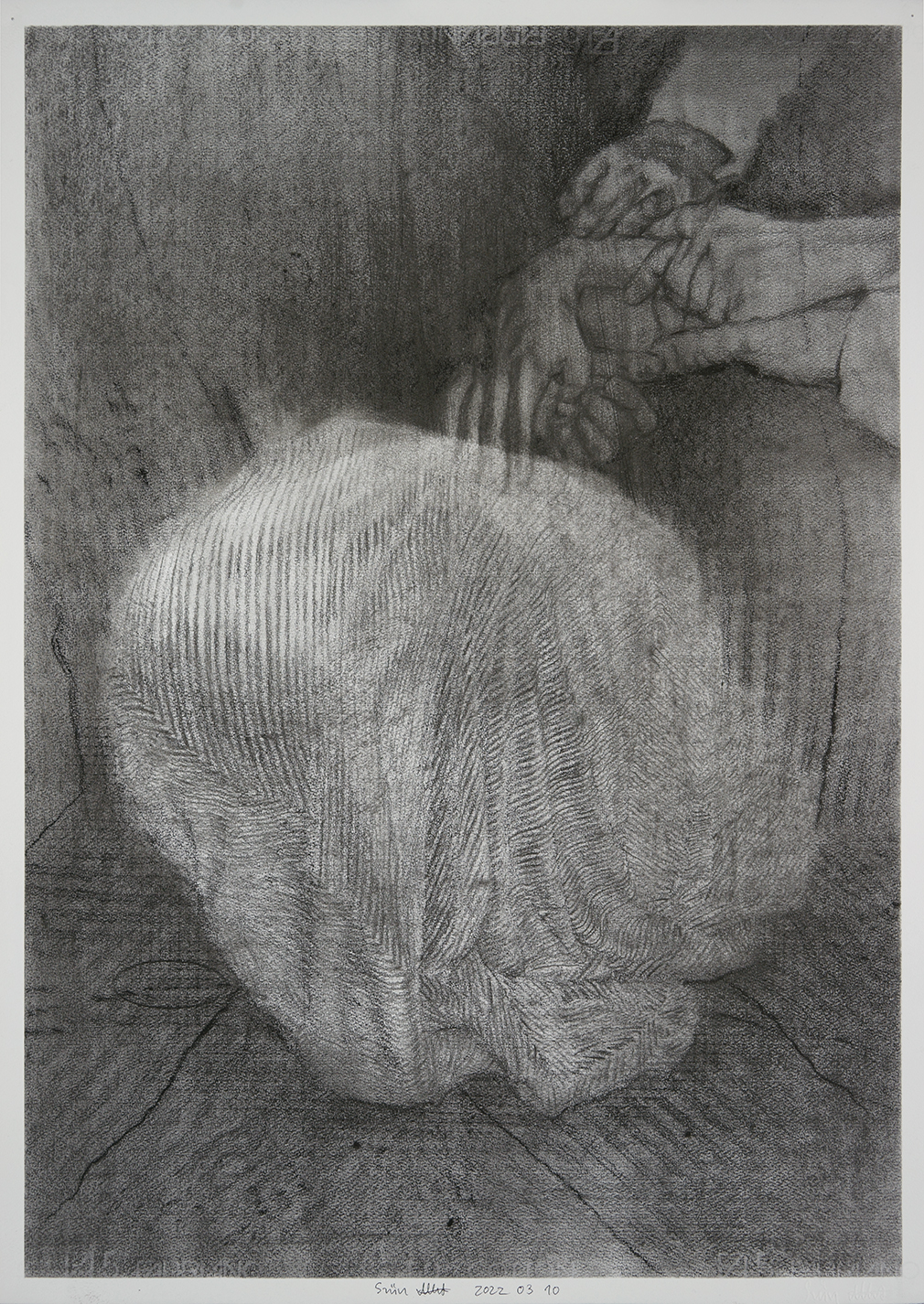 Drawing, charcoal, graphite on paper 70x50cm 2022 03 10