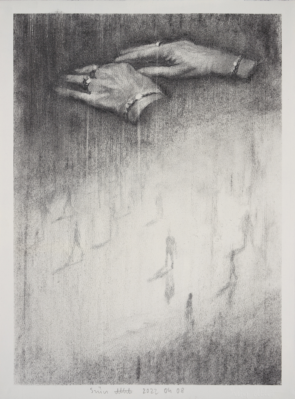 Drawing, charcoal and graphite on paper, 42x29,7cm 2022 04 08