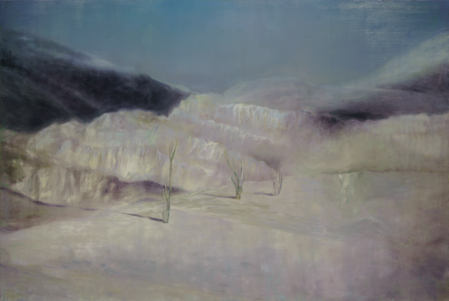 between mountains oil on canvas. 148x220cm 1994