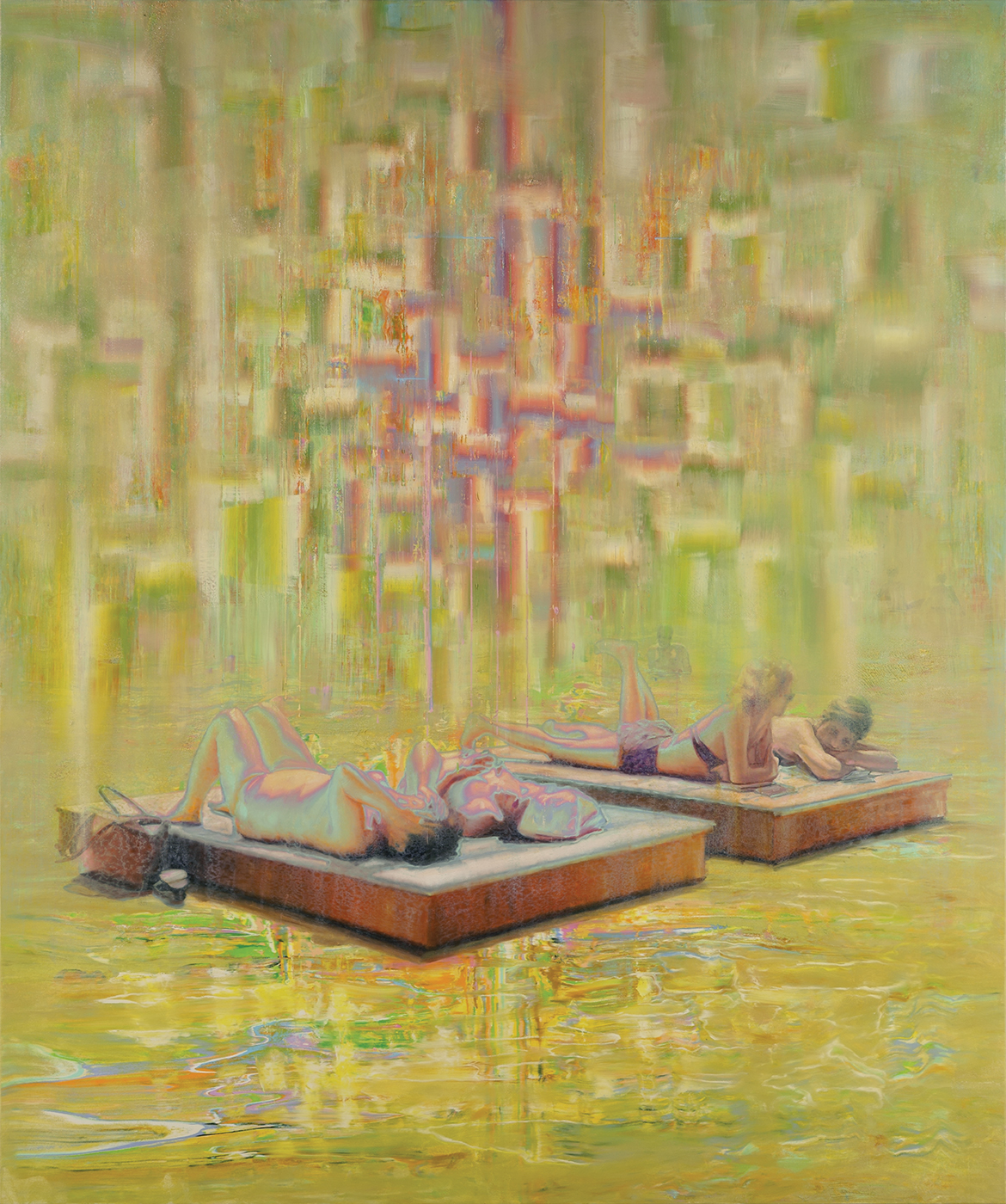 sunbathers, oil on canvas. 240x200cm. 2024
