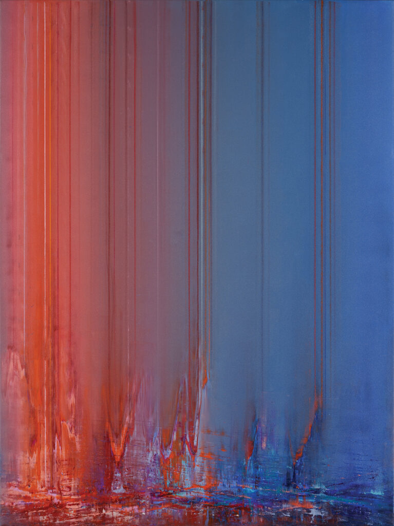 attila szucs, Vertical landscape, oil on canvas, 200x150cm. 2025